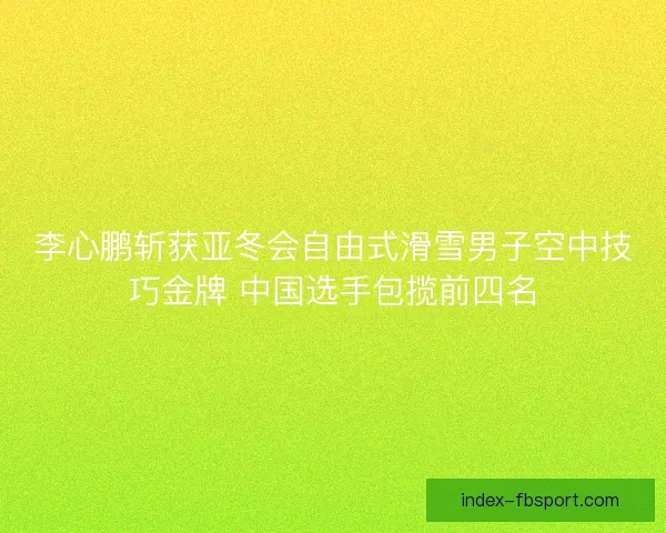 李心鹏斩获亚冬会自由式滑雪男子空中技巧金牌 中国选手包揽前四名 李心鹏斩获亚冬会自由式滑雪男子空中技巧金牌 中国选手包揽前四名